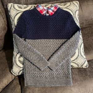Cat and Jack sweater with plaid collar